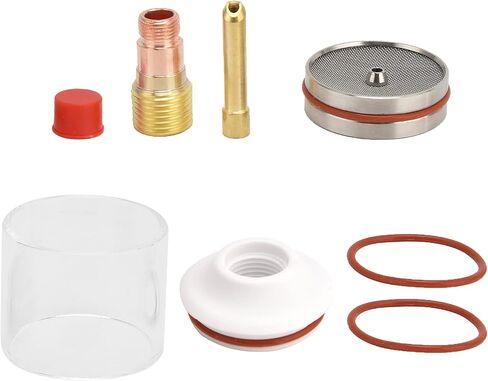 Tig Torch Accessories Tig Welding Accessories 15×9×6 Tig Torch Nozzle Kit Cup Collet Accessory Set 2.4 for Wp 17 18 26 Argon Welding in Saudi Arabia