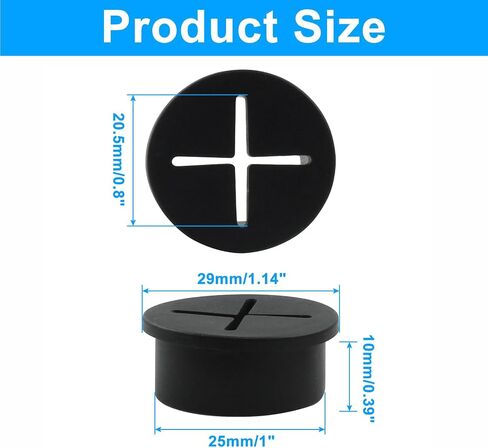 8 PCS Cord Desk Grommet 1 بوصة ، أبيض مرن كابل كابل الحبل الحلماء السلك الحلق in Saudi Arabia