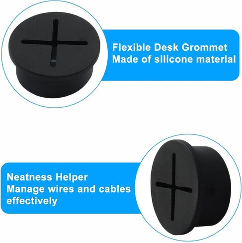8 PCS Cord Desk Grommet 1 بوصة ، أبيض مرن كابل كابل الحبل الحلماء السلك الحلق in Saudi Arabia