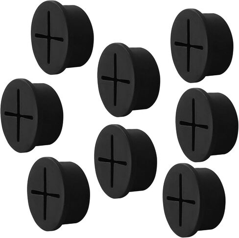 8 PCS Cord Desk Grommet 1 بوصة ، أبيض مرن كابل كابل الحبل الحلماء السلك الحلق in Saudi Arabia