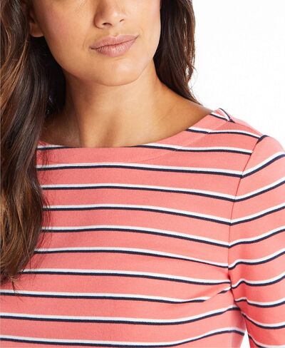 Nautica Women's Boatneck 3/4 Sleeve 100% Cotton Shirt in Saudi Arabia