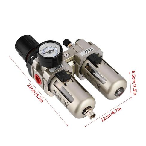 Air Filter Regulator, 1pc AC3010‑03 Aluminum Alloy Compressed Air Pressure Regulator Moisture Trap Water Filter 3/8" in Saudi Arabia