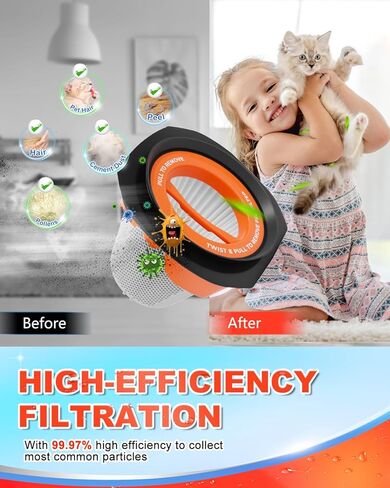 مرشح استبدال Dr Dapper متوافق مع Black+Decker 20v Max PowerConnect باليد ، ل Craftsman V20 Hand Hand Vac ، Models Bchv001c1 ، Bchv001b ، 2 pack in Kuwait