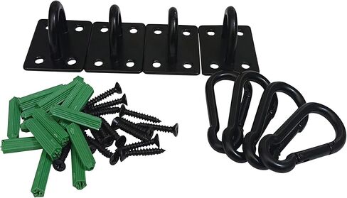 Stainless Steel Ceiling Hooks, Ceiling Hooks Pad Eyes Plate Marine Hardware with Screws 4 PCS. in Kuwait