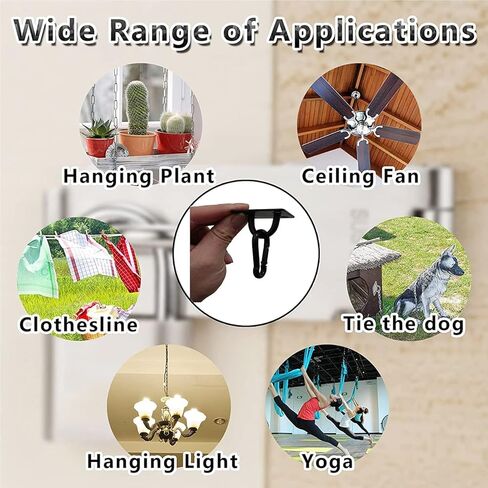 Stainless Steel Ceiling Hooks, Ceiling Hooks Pad Eyes Plate Marine Hardware with Screws 4 PCS. in Kuwait