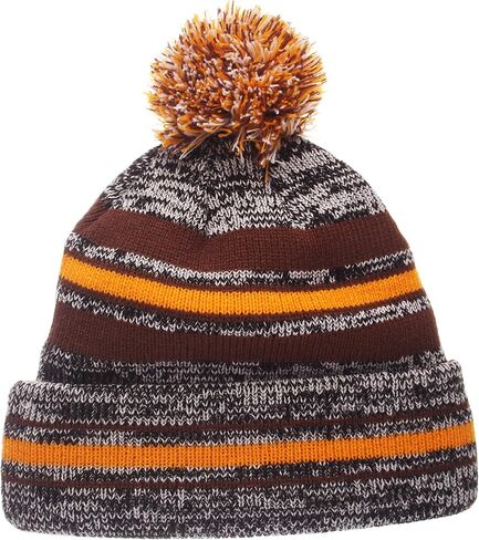 ZHATS Wyoming Titanium Heather/Charcoal Cuff Beanie Hat with Pom Pom - NCAA Cowboys Fashion Cuffed Winter Knit Cap in Saudi Arabia
