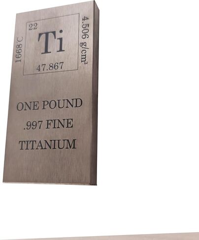 1 رطل كتلة التيتانيوم - 0.5 "× 2.5" × 5 " - 99.7 ٪ TI النقي - سبيكة مستطيلة مع حواف مشطو in Saudi Arabia