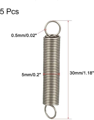 قطر سلك الربيع الموسع Uxcell 0.02 "، OD 0.2" ، الطول الحر 1.18 " in Saudi Arabia