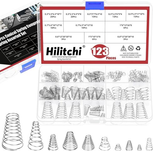 Hilitchi 149pcs 15 Sister Spring Liftment Kits Stafless Steel Springs Extension Springs for Shop and Home Relpairs (Silver) in Saudi Arabia