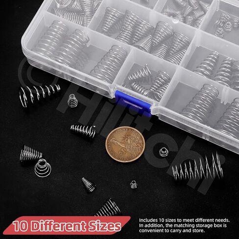 Hilitchi 149pcs 15 Sister Spring Liftment Kits Stafless Steel Springs Extension Springs for Shop and Home Relpairs (Silver) in Saudi Arabia