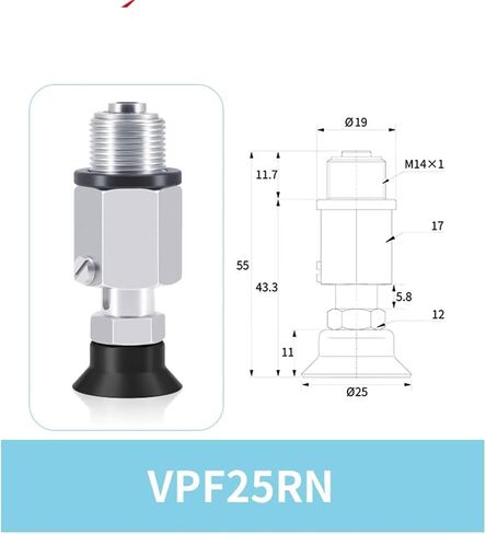 Manipulator Vacuum Sucker Set VPF-2/3/4/6/8/10/15/20/25 Small Vacuum Suction Cup 1Pcs(VPF-20RN) in Saudi Arabia