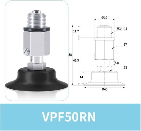 Manipulator Vacuum Sucker Set VPF-2/3/4/6/8/10/15/20/25 Small Vacuum Suction Cup 1Pcs(VPF-20RN) in Saudi Arabia