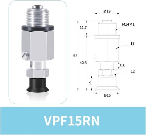 Manipulator Vacuum Sucker Set VPF-2/3/4/6/8/10/15/20/25 Small Vacuum Suction Cup 1Pcs(VPF-20RN) in Saudi Arabia