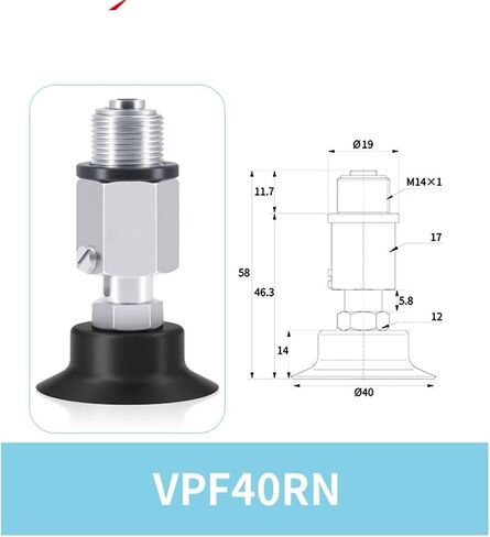 Manipulator Vacuum Sucker Set VPF-2/3/4/6/8/10/15/20/25 Small Vacuum Suction Cup 1Pcs(VPF-20RN) in Saudi Arabia