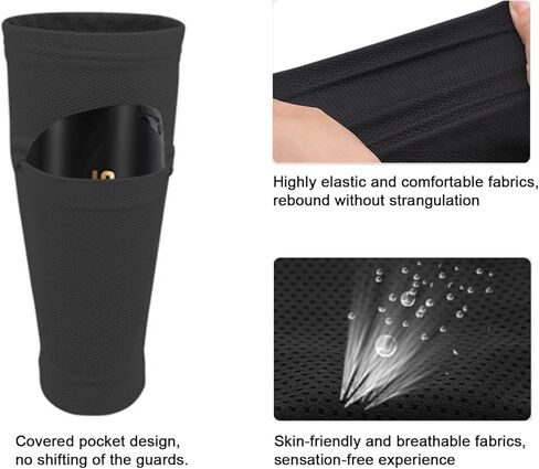 Kids Youth Soccer Shin Guards with Sleeves Slip in Soccer Shin Pads for Boys Girls Ages 3–15 Protective Gear for Football & Training 3Set in Saudi Arabia