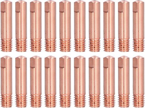 20Pcs Welding Tips and Nozzles for CO2 Gun Power Tool Parts Accessories Made of Copper with 15AKx1.2 Specification in Saudi Arabia
