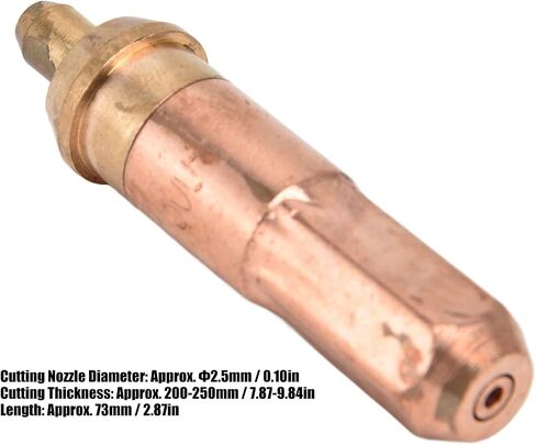 5Pcs Acetylene Cutting Tips Brass Copper Welding Nozzles for Acetylene Cutting Torches Applicable to Acetylene and Oxygen with 200 250mm Cutting Thickness 73mm Length in Saudi Arabia