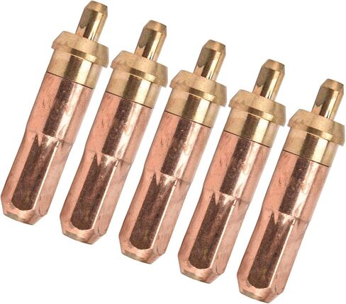 5Pcs Acetylene Cutting Tips Brass Copper Welding Nozzles for Acetylene Cutting Torches Applicable to Acetylene and Oxygen with 200 250mm Cutting Thickness 73mm Length in Saudi Arabia