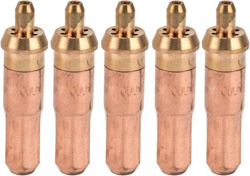 5Pcs Acetylene Cutting Tips Brass Copper Welding Nozzles for Acetylene Cutting Torches Applicable to Acetylene and Oxygen with 200 250mm Cutting Thickness 73mm Length in Saudi Arabia