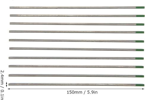 10pcs tig tungsten electrode wp tip green tip exerles accessories 2.4 × 150mm لللحام سبائك الألومنيوم الفولاذ المقاوم للصدأ اللحام in Saudi Arabia