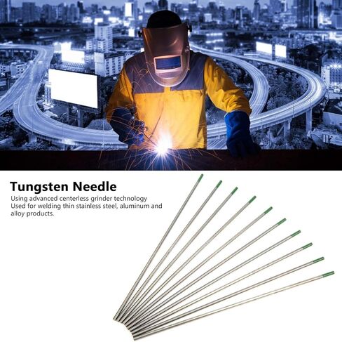 10pcs tig tungsten electrode wp tip green tip exerles accessories 2.4 × 150mm لللحام سبائك الألومنيوم الفولاذ المقاوم للصدأ اللحام in Saudi Arabia