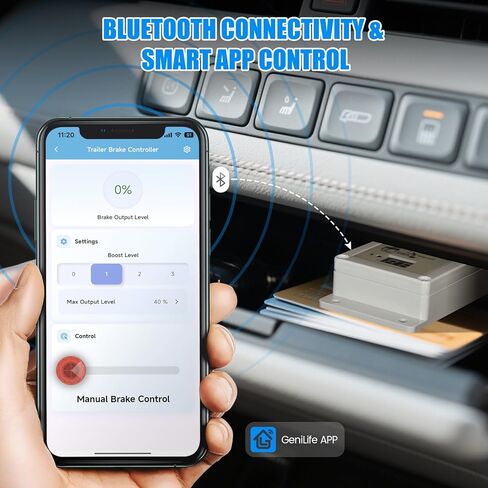وحدة تحكم فرامل مقطورة مقطورة في Briidea ، والتحكم في فرامل الكهرباء الرقمية مع شاشة Rotary Knob & LCD ، لمحاور من 1 إلى 4 ، متوافقة مع Ford GM Chevy Dodge Ram Toyota in Kuwait