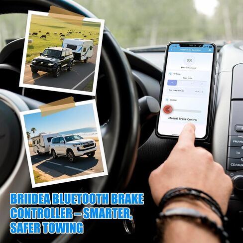 وحدة تحكم فرامل مقطورة مقطورة في Briidea ، والتحكم في فرامل الكهرباء الرقمية مع شاشة Rotary Knob & LCD ، لمحاور من 1 إلى 4 ، متوافقة مع Ford GM Chevy Dodge Ram Toyota in Kuwait
