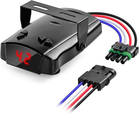 briidea Proportional Trailer Brake Controller, Digital Electric Brake Control with Rotary Knob & LCD Display, for 1 to 4 Axles, Compatible with Ford GM Chevy Dodge RAM Toyota in Saudi Arabia