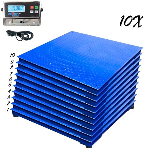 SELLETON SL-700-2X3 | 24 "× 36" (2 × 3) مقاييس أرضية متعددة الحزم مع مؤشر ، والاستخدامات الصناعية والمستودعات تستخدم | 10x حزمة متعددة باللون الأزرق | 5000 رطل × 1 رطل in Saudi Arabia