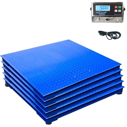 SellEton SL-700-2x3 | 24" x 36" (2x3) Multi-Pack Floor Scales with Indicator, Industrial and Warehouse Uses | 5X Multi-Pack in Blue | 10,000 lb x 1 lb in Saudi Arabia