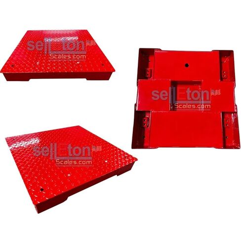 SellEton SL-700-2x3 | 24" x 36" (2x3) Multi-Pack Floor Scales with Indicator, Industrial and Warehouse Uses | 5X Multi-Pack in Red | 10,000 lb x 1 lb in Kuwait