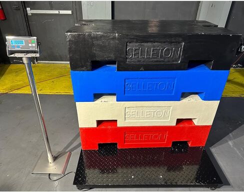 SELLETON SL-700-2X3 | 24 "× 36" (2 × 3) مقاييس أرضية متعددة الحزم مع مؤشر ، والاستخدامات الصناعية والمستودعات تستخدم | 5x حزمة متعددة باللون الأسود | 1000 رطل × 0.2 رطل in Saudi Arabia