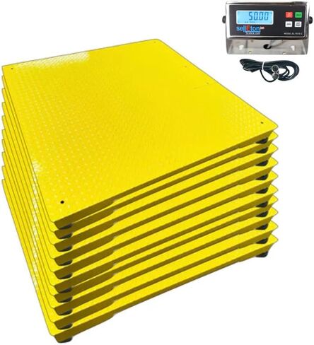 SellEton SL-700-2x3 | 24" x 36" (2x3) Multi-Pack Floor Scales with Indicator, Industrial and Warehouse Uses | 10x Multi-Pack in Yellow | 1000 lb x 0.2 lb in Saudi Arabia