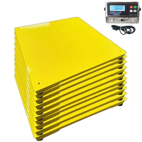 SELLETON SL-700-2X3 | 24 "× 36" (2 × 3) مقاييس أرضية متعددة الحزم مع مؤشر ، والاستخدامات الصناعية والمستودعات تستخدم | 10x حزمة متعددة باللون الأصفر | 20،000 رطل × 2 رطل in Saudi Arabia