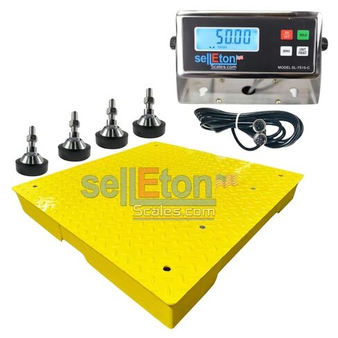 SELLETON SL-700-2X3 | 24 "× 36" (2 × 3) مقاييس أرضية متعددة الحزم مع مؤشر ، والاستخدامات الصناعية والمستودعات تستخدم | 10x حزمة متعددة باللون الأصفر | 20،000 رطل × 2 رطل in Saudi Arabia