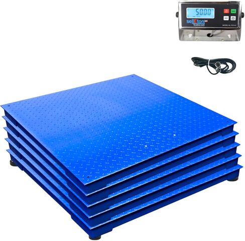 SellEton SL-700-2x3 | 24" x 36" (2x3) Multi-Pack Floor Scales with Indicator, Industrial and Warehouse Uses | 5X Multi-Pack in Blue | 1000 lb x 0.2 lb in Saudi Arabia