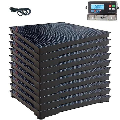 SELLETON SL-700-2X3 | 24 "× 36" (2 × 3) مقاييس أرضية متعددة الحزم مع مؤشر ، والاستخدامات الصناعية والمستودعات تستخدم | 10x حزمة متعددة باللون الأسود | 1000 رطل × 0.2 رطل in Saudi Arabia