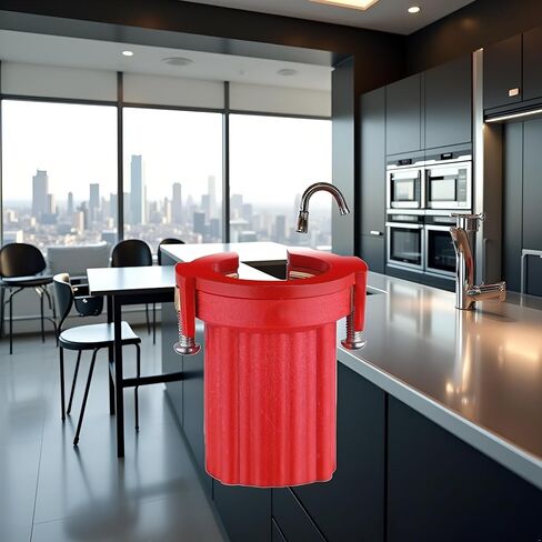 حل صنبور حمراء ، صمم حمراء ، صناديق الصنبور البلاستيكية الصنابير الصنبور المطبخ تثبيت الصوابير الصنبور المضادة للوسيخ ، مثبت لربط شانقي الصنبور من أسفل العداد in Saudi Arabia