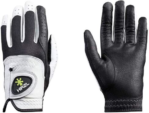 HIRZL Trust Control 2.0 Ladies Golf Gloves – All Weather Womens Golf Glove (White/Black) | Kangaroo Leather Palm | Cabretta Leather Backhand | Trusted by Pros | Sweat Free, Ultimate Grip, Stretch Fit in Kuwait