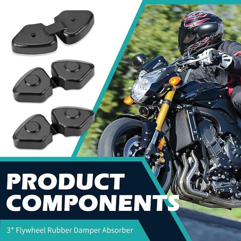 3Pcs Flywheel Rubber Damper Absorber for Yamaha YZF-R1 FZS1000 FZ1 FZ8 2004-2015 5VY-16155-00-00 in Saudi Arabia