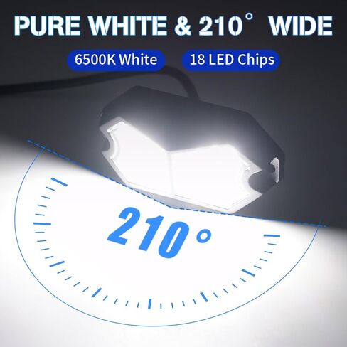 Led Lights Red 2 Pods Wide Angle Waterproof Aluminum 12V 24V for Rock Light, Brake Light, Dome, Foot Well, Front Grill, Motorcycle UTV ATV Underglow, Boat Interior, Golf Cart Interior in Kuwait