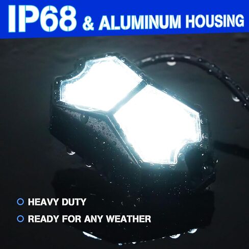 Led Lights Red 2 Pods Wide Angle Waterproof Aluminum 12V 24V for Rock Light, Brake Light, Dome, Foot Well, Front Grill, Motorcycle UTV ATV Underglow, Boat Interior, Golf Cart Interior in Kuwait