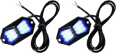 Led Lights Red 2 Pods Wide Angle Waterproof Aluminum 12V 24V for Rock Light, Brake Light, Dome, Foot Well, Front Grill, Motorcycle UTV ATV Underglow, Boat Interior, Golf Cart Interior in Kuwait