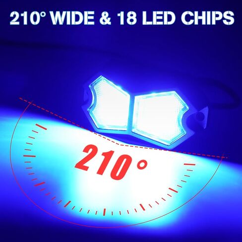 Led Lights Red 2 Pods Wide Angle Waterproof Aluminum 12V 24V for Rock Light, Brake Light, Dome, Foot Well, Front Grill, Motorcycle UTV ATV Underglow, Boat Interior, Golf Cart Interior in Kuwait