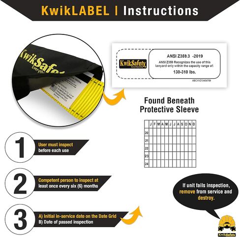 KwikSafety Positioning Lanyard - 4' to 6' Adjustable, No Shock Absorber, ANSI/OSHA Rated for Tree Climbing, Roof Work, Safety Harnesses - Copperhead in Saudi Arabia