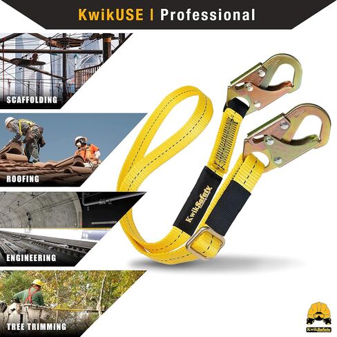 KwikSafety Positioning Lanyard - 4' to 6' Adjustable, No Shock Absorber, ANSI/OSHA Rated for Tree Climbing, Roof Work, Safety Harnesses - Copperhead in Saudi Arabia