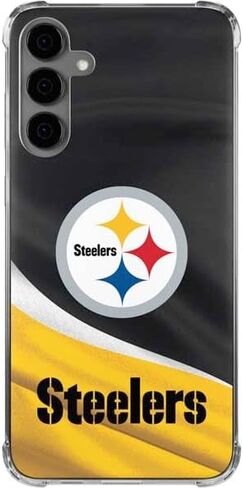 Skinit Clear Phone Case Compatible with Galaxy S24 Plus - Officially Licensed NFL Pittsburgh Steelers Design in Saudi Arabia