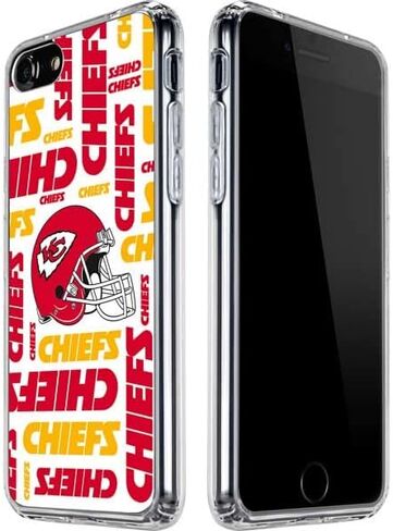 Skinit Clear Phone Case Compatible with iPhone SE (2nd & 3rd Gen) - Officially Licensed NFL Kansas City Chiefs White Blast Design in Saudi Arabia