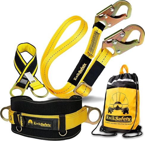 KwikSafety Positioning Lanyard - 4' to 6' Adjustable, No Shock Absorber, ANSI/OSHA Rated for Tree Climbing, Roof Work, Safety Harnesses - Copperhead in Saudi Arabia