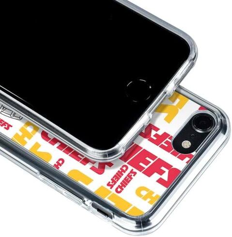 Skinit Clear Phone Case Compatible with iPhone SE (2nd & 3rd Gen) - Officially Licensed NFL Kansas City Chiefs White Blast Design in Saudi Arabia